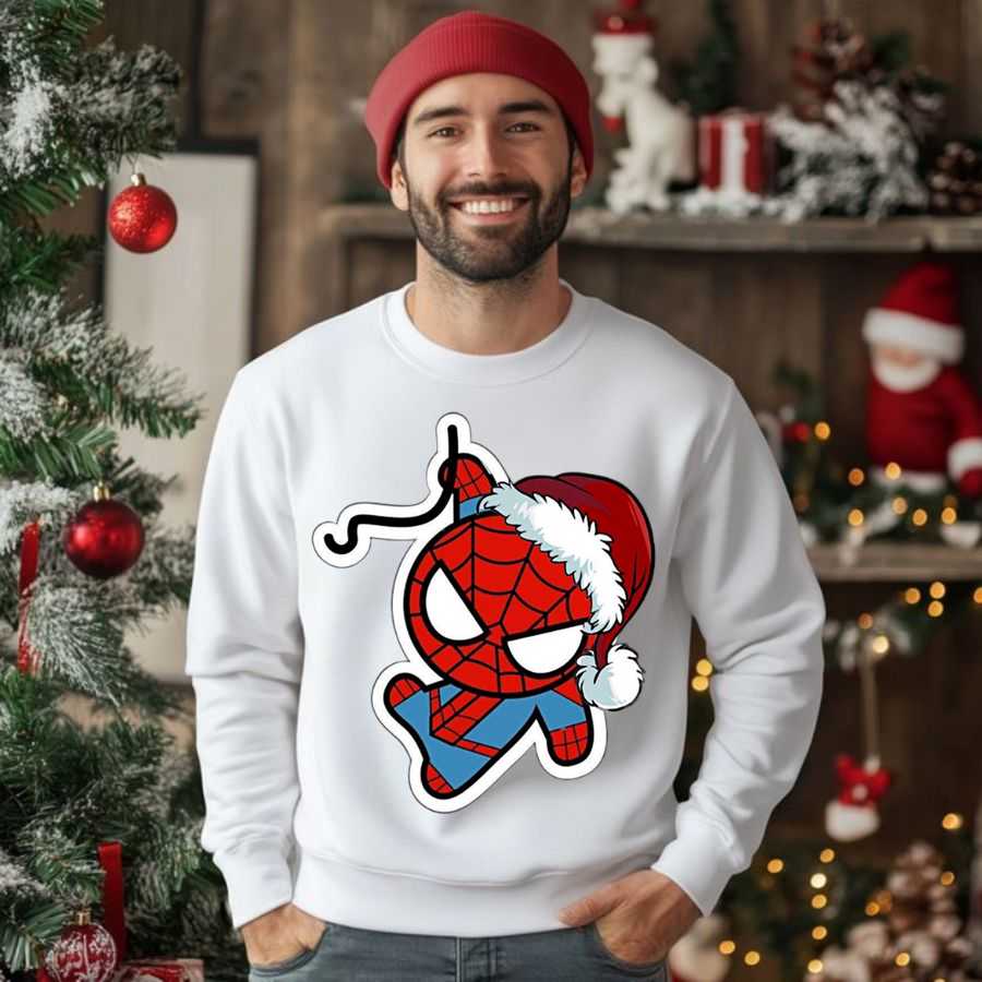 Running Chibi Spider-Man Christmas Sweatshirt 2 Running Chibi Spider-Man Christmas Sweatshirt 2